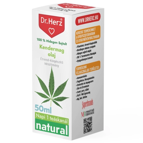 Dr. Herz Kendermag olaj 100% hidegen sajtolt 50ml