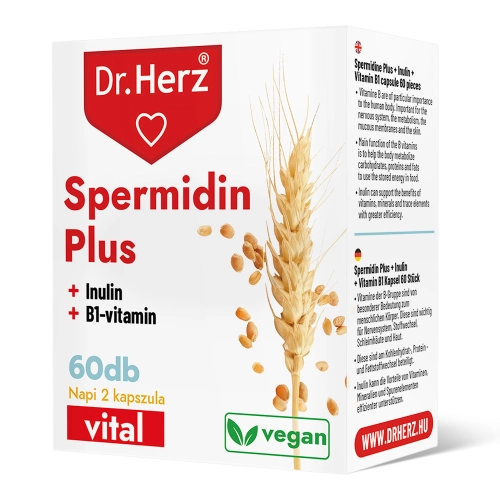 Dr. Herz Spermidin Plus + Inulin + B1-vitamin kapszula 