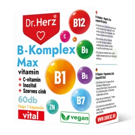   Dr. Herz B-Complex Max+Vitamin C+Inositol+Organic Zinc capsules 60 pcs