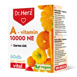   Dr. Herz Vitamin A 10000 IU + Organic Zinc 60pcs capsules box