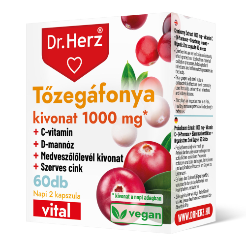 Dr. Herz Tőzegáfonya kivonat 1000 mg kapszula 60 db