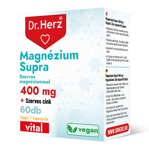 Dr. Herz Magnesium Supra 400 mg + Organic Zinc capsules 60 pcs