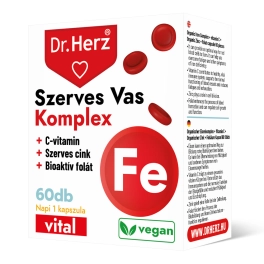   Dr. Herz Organic Iron Complex + Vitamin C + Organic Zinc + Folate capsules 60 pcs