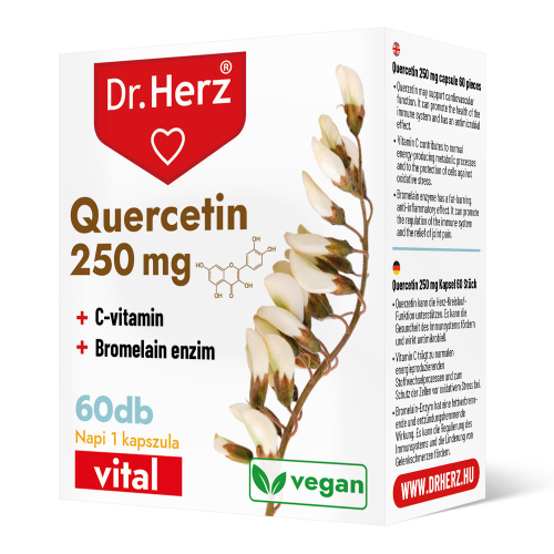 Dr. Herz Quercetin 250 mg+C-vitamin+Bromelain enzim 60 db kapszula 