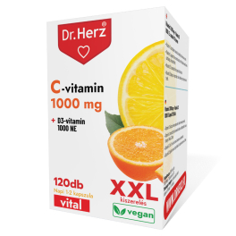   Dr. Herz C-vitamin 1000 mg + D3-vitamin 1000 NE kapszula 120 db XXL