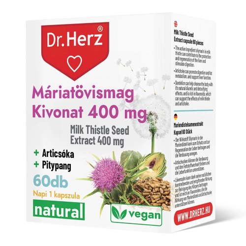 Dr. Herz Milk Thistle seed extract 400 mg 60 capsules