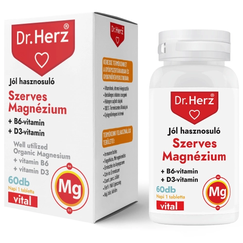 Dr. Herz Highly Absorbable Organic Magnesium + B6 + D3 60 tablets