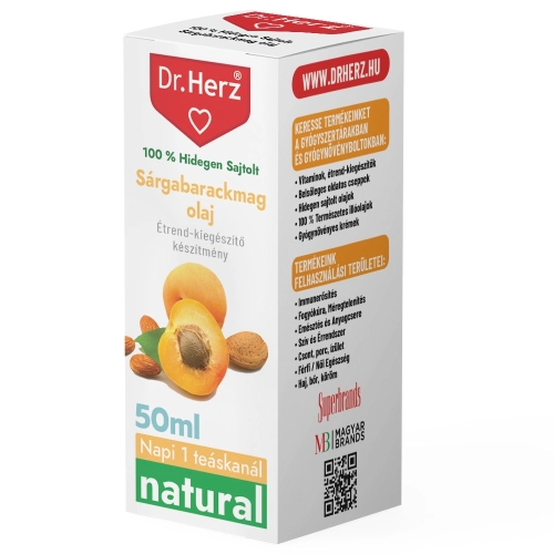 Dr. Herz Apricot kernel oil 100% cold pressed 50 ml
