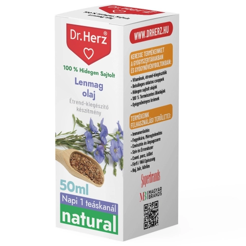 Dr. Herz Flaxseed oil 100% cold pressed 50 ml