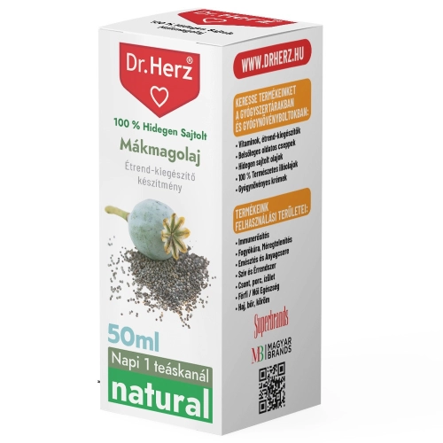 Dr. Herz Poppy seed oil 100% cold pressed 50 ml