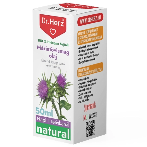 Dr. Herz Milk thistle seed oil 100% cold pressed 50 ml