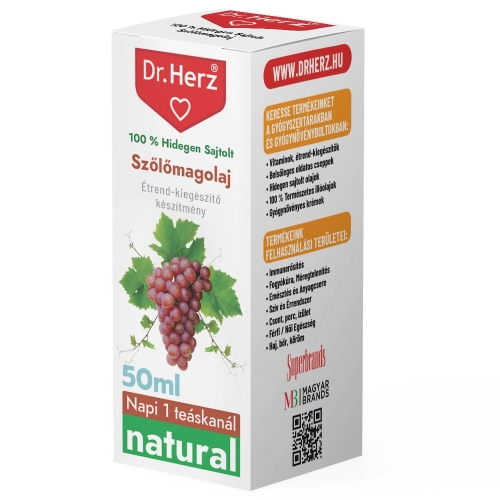Dr. Herz Grape seed oil 100% cold pressed 50 ml